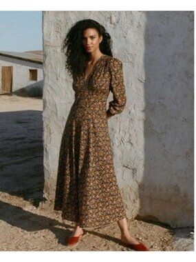 doen charleston dress Neutre Jardin de Papillons vintage florals Large cottage
